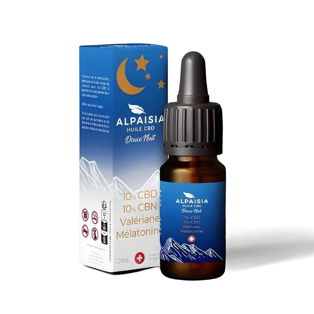 Huile CBD 10% full spectrum douce nuit ALPAISIA
