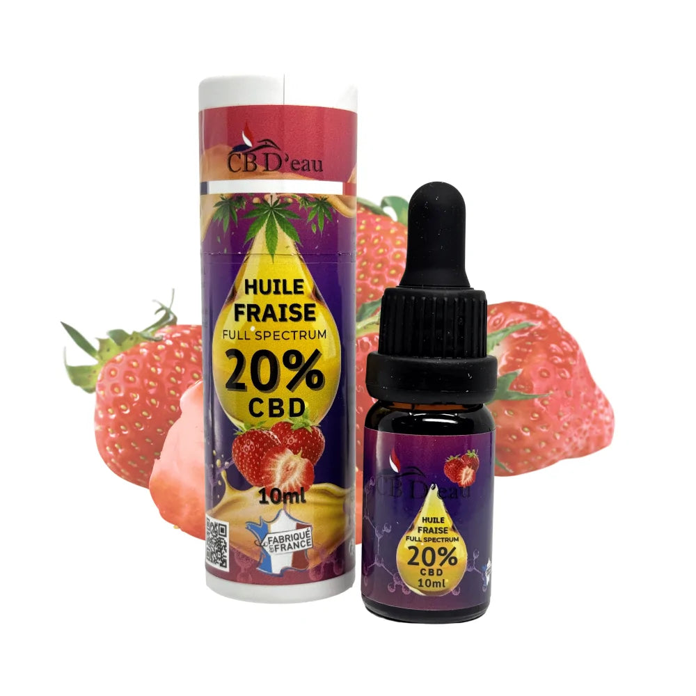 Huile CBD 20% Fraise CBD'EAU