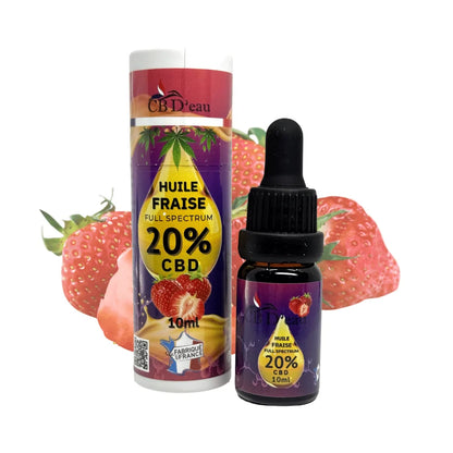 Huile CBD 20% Fraise CBD'EAU